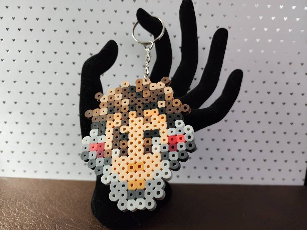 Custom Character Beaded Keychains Customizable Perler Beads Etsy