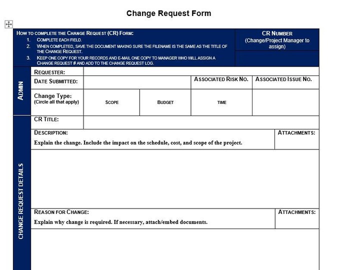 Editable Change Request Log Template - Customizable Printable Instant ...