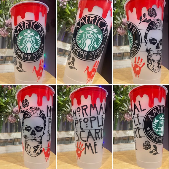 Custom AHS American Horror Story Season Themed Reusable Venti Starbucks Cup  - Etsy