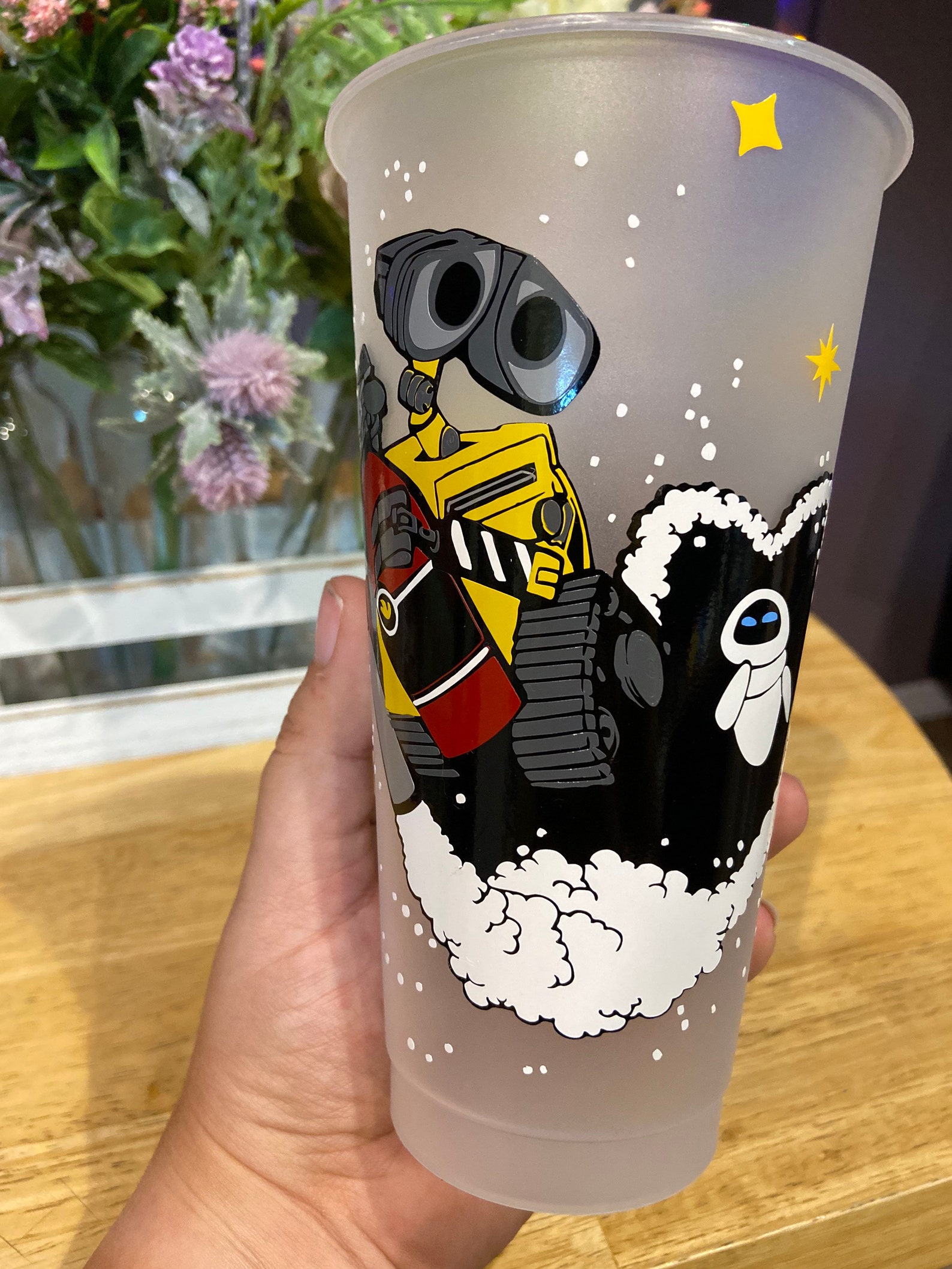 Custom Walle & Eve in Space Reusable Venti Cup Etsy