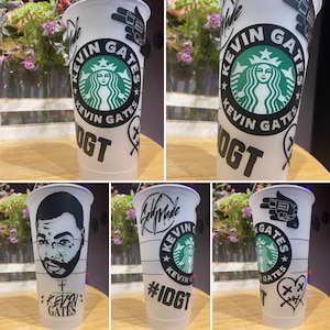 Custom Kevin Gates Themed Reusable Venti Starbucks Cup / IDGT / music / rapper