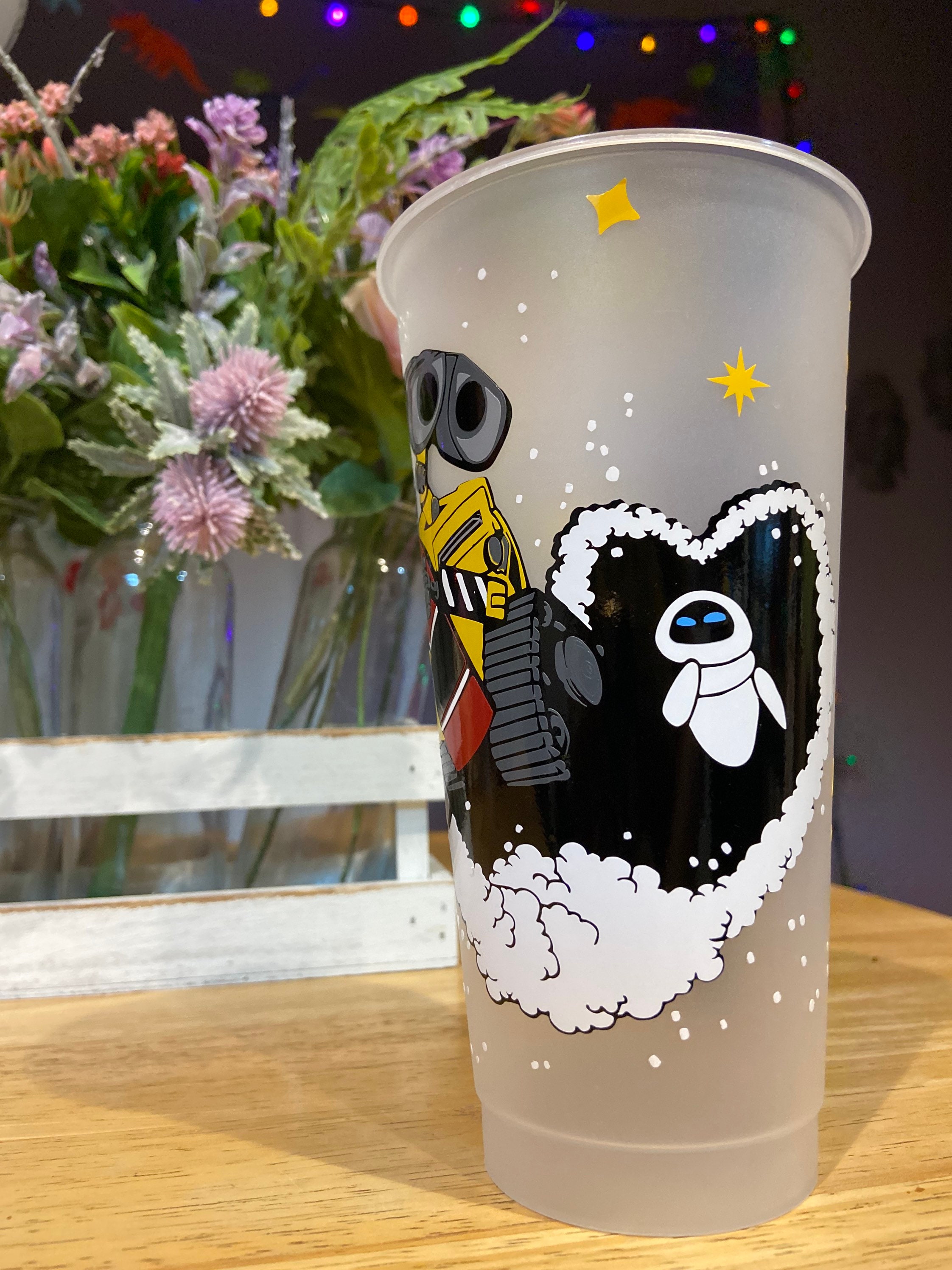 Custom Walle & Eve in Space Reusable Venti Cup Etsy