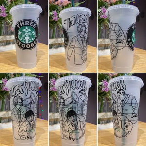 Custom The Three Stooges Starbucks Cup  Handmade Venti Cup