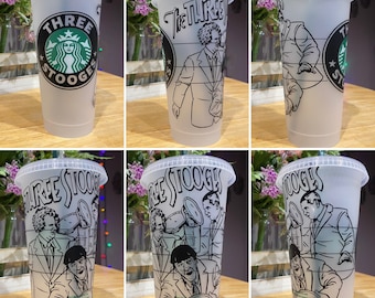 Anpassad Starbucks-mugg från The Three Stooges, handgjord Venti-mugg