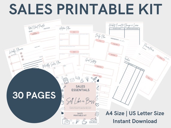 Sales Templates Printable Bundle Sales Mindset - Etsy