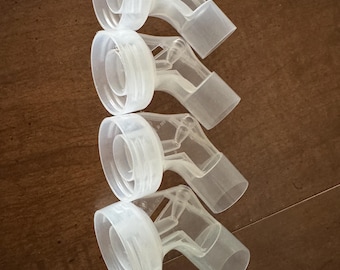 4 New Medela connectors (2 pairs) for use with Medela Harmony, Advance, and Symphony pumps - Pump Parts