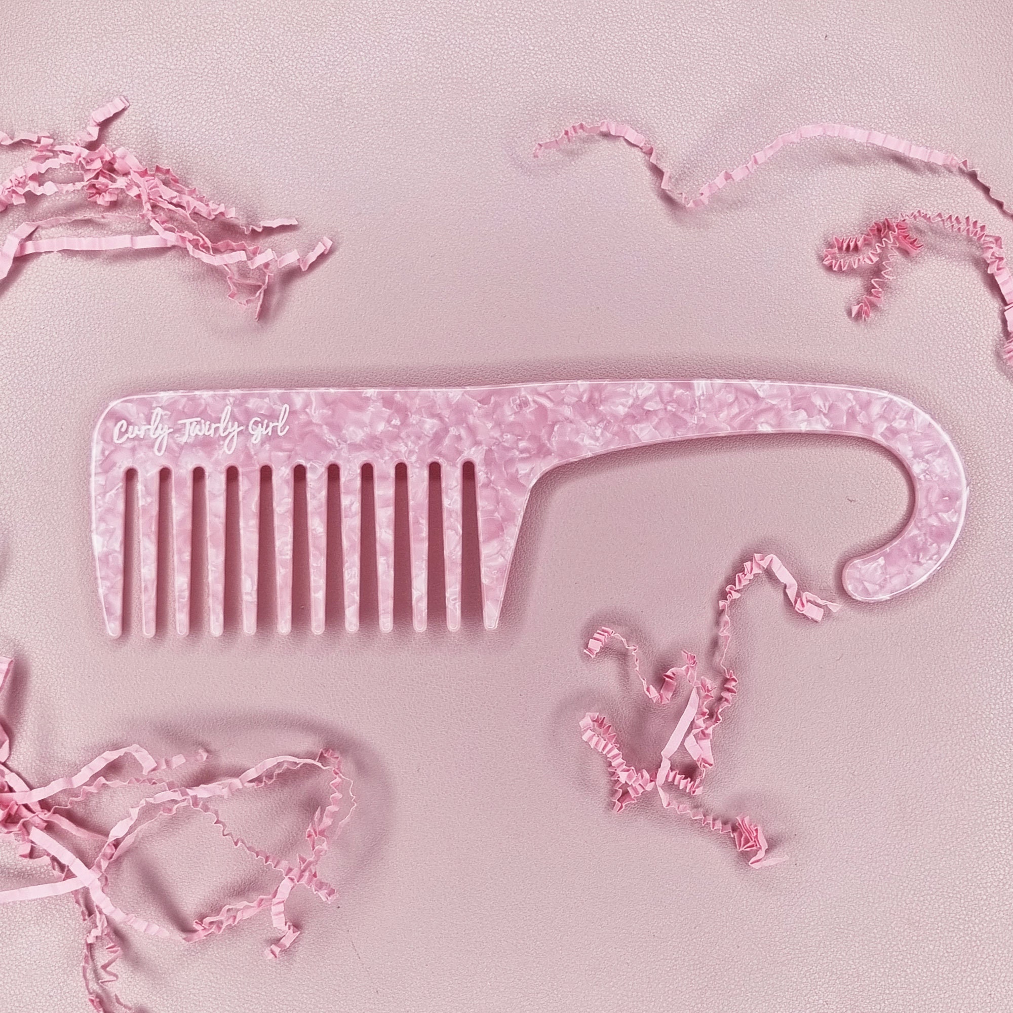 Ecofriendly 'pretty in Pink' Shower Comb L Wide Tooth Comb L Wide