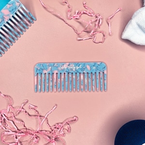 Little Mermaid &#39;Blue Crush&#39; Wide Tooth Comb l Curly Hair Comb l Eco-Friendly l Peigne Cheveux Frisés l  Cheveux Bouclés