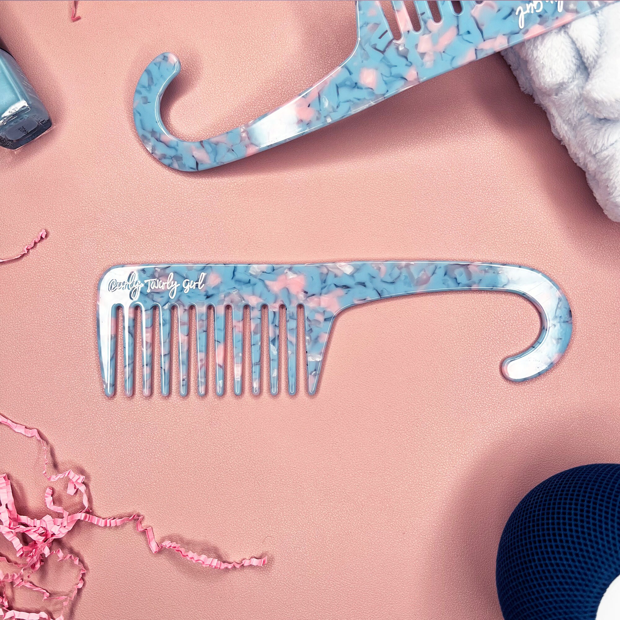 Breitzahnkamm Für Langes & Lockiges Haar – 21,6 Cm, Aus PP-Kunststoff – Schonendes Kämmen Unter Der Dusche