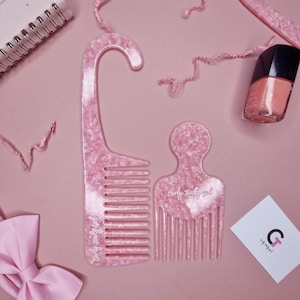 Eco-Friendly Shower Comb and Afro Hair Comb Set l Biodegradable l Environmentally Friendly Comb Set