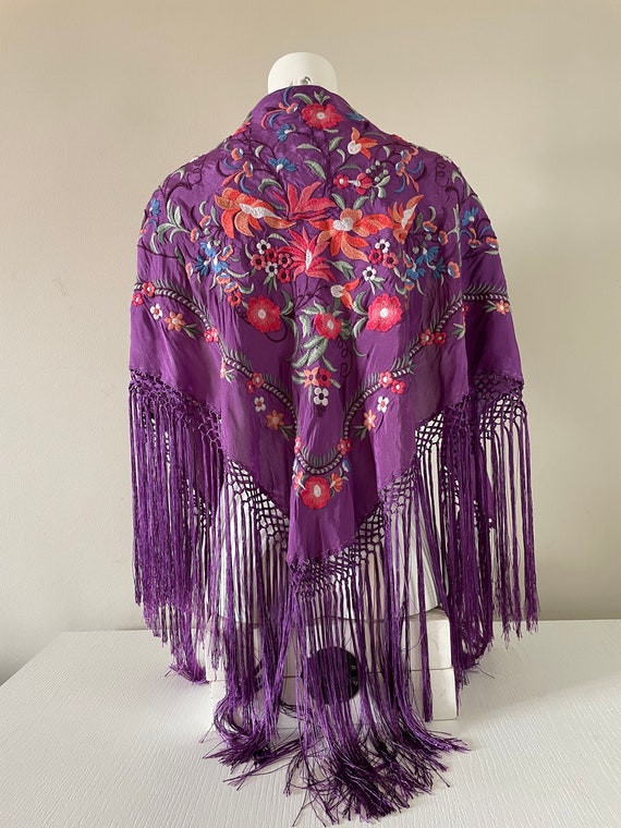 Embroidered silk hotsell shawl