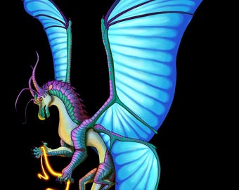 Wings of Fire (WoF) Arc 3 Stickers POV Dragons || Blue