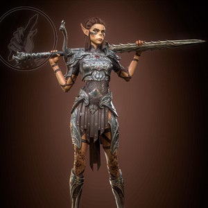Lae Zel - Baldur&#39;s Gate 3 - Dungeons and Dragons - H3ll Creator - Statue or Bust