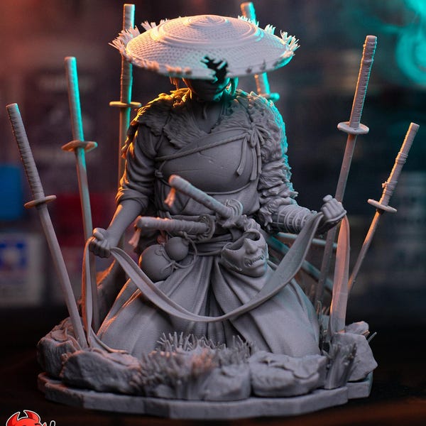 Atsu from Ghost of Yotei - Fan Art - H3ll Creator - Statue or Bust UNPAINTED