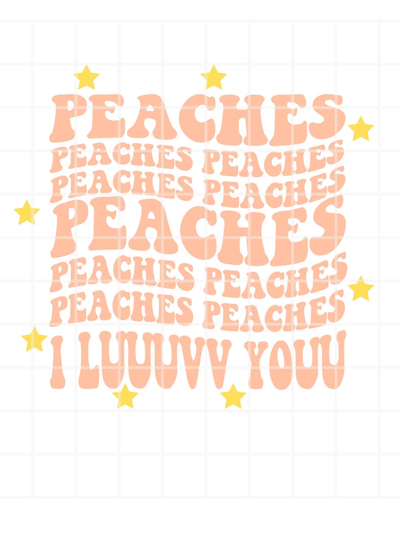 Peaches Song PNG Etsy