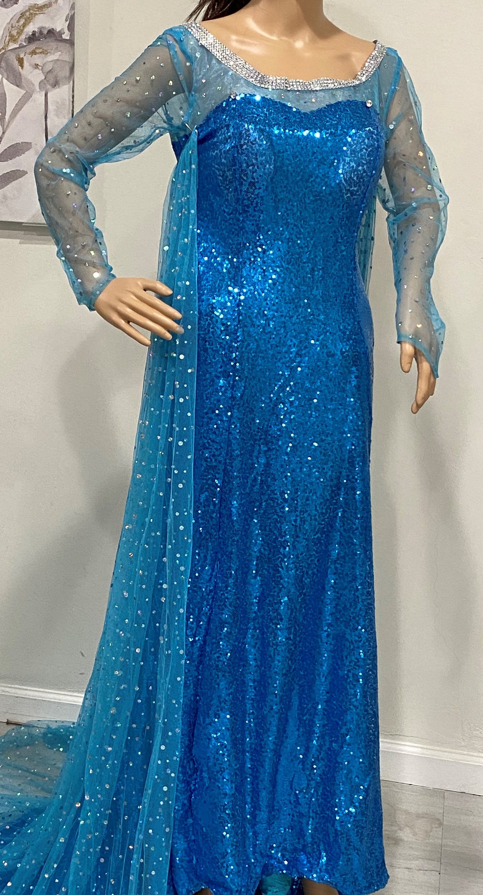 URAQT Snow Queen Elsa Costume, Filles Cosplay Robe de Princesse