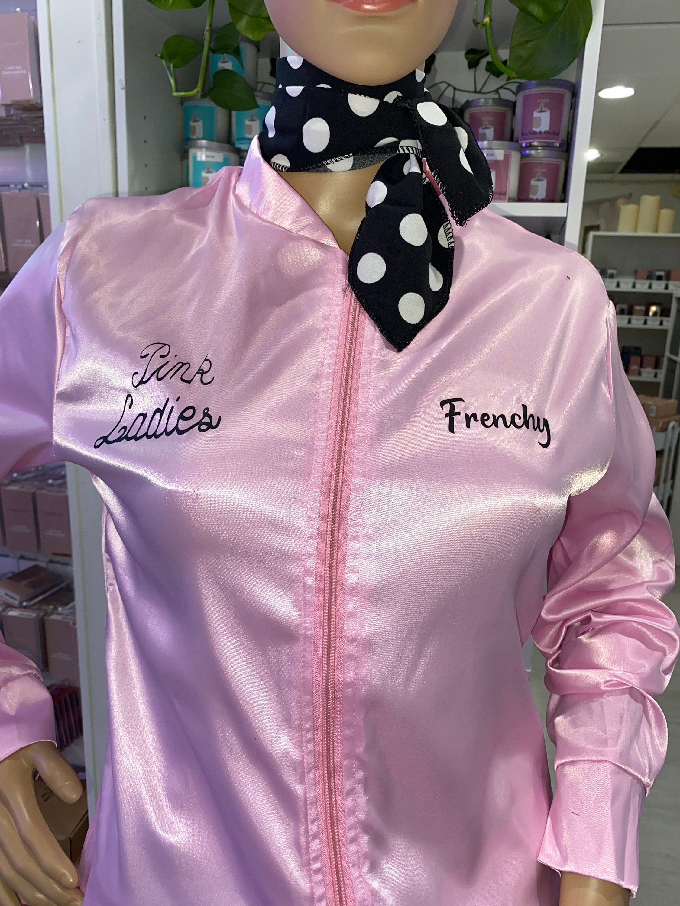 Adult Satin 1950's Performance Grease Jacket With Scarf Etsy