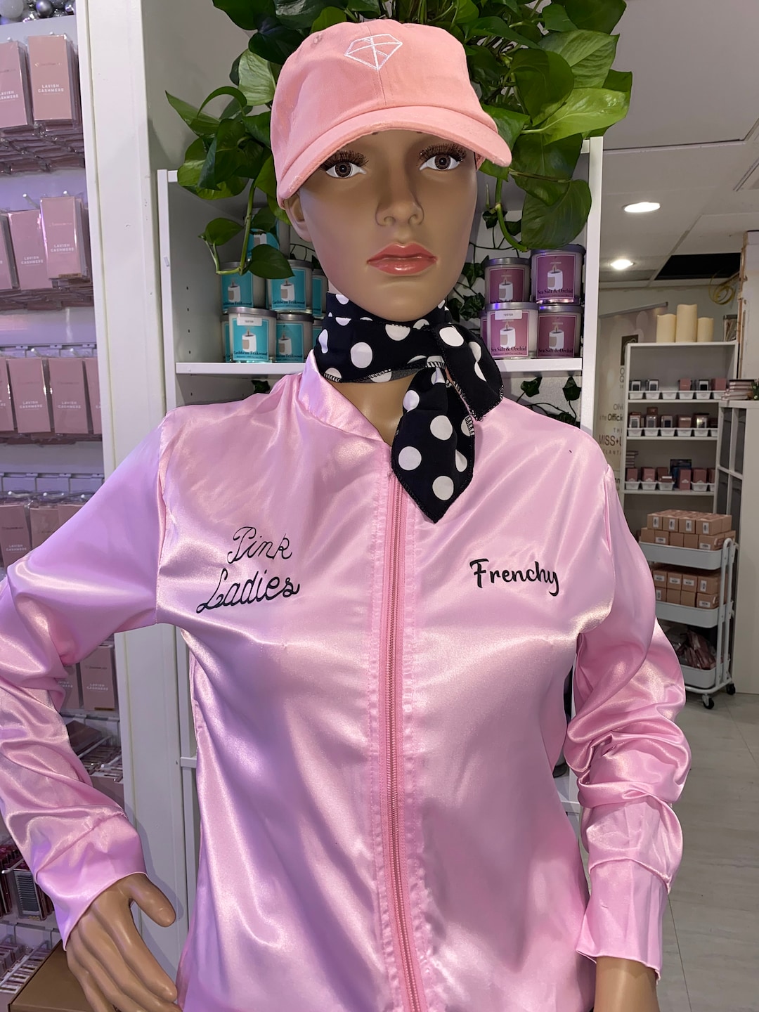 50s cotton jacket PINK 襤褸 Retro 50s Style Bomber Jacket - Vintage Inspired Pink Ladies