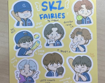 Stray Kids SKZ Fairies Fanart Sticker Sheet by chegyul