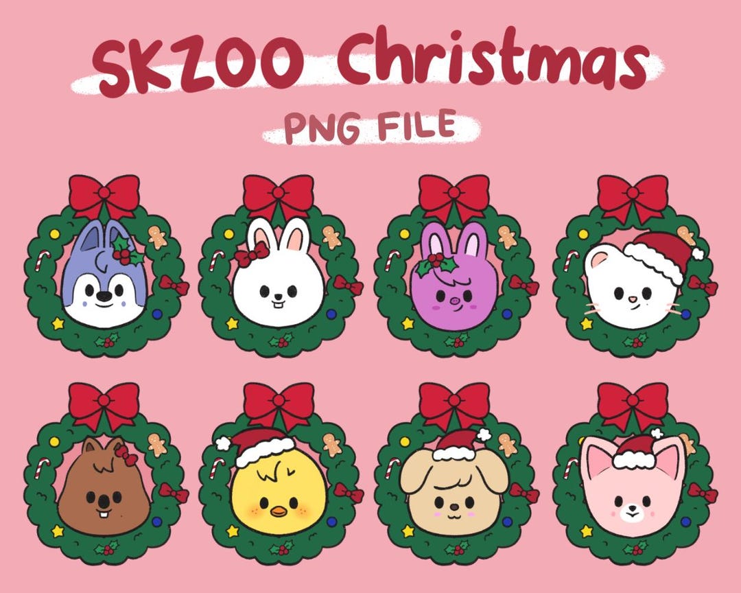 Stray Kids SKZOO Printable Christmas Ornaments / Stickers - Etsy