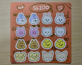 Stray Kids SKZOO Fanart Sticker Sheet by chegyul