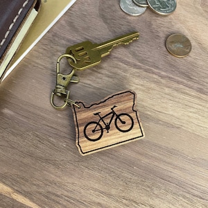 Oregon Mountain Bike Keychain | Biking Keychain | PNW Keychain Mountain Biking