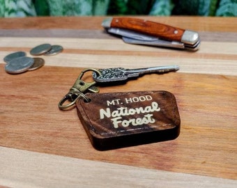 Mt. Hood National Forest Sign Keychain