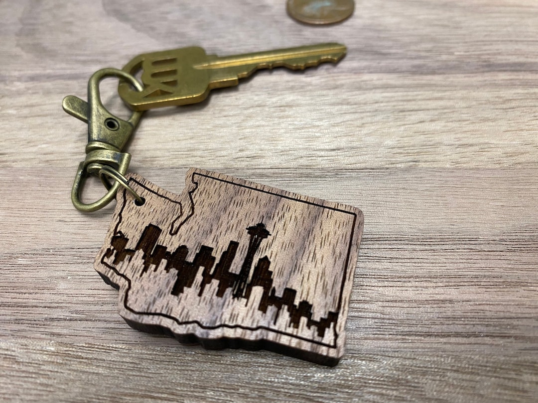 Seattle Washington Keychain | Seattle Skyline Cityscape | PNW Seattle ...