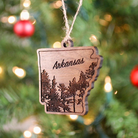 Ornament - Charlotte NC Skyline - Raw Wood Ornament Ornament - Charlotte NC Skyline - Raw Wood Ornament