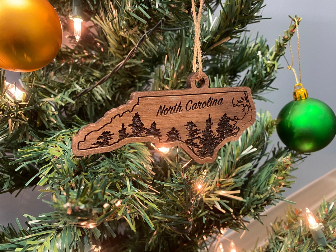 North Carolina Ornament State Shape East Coast Ornament NC Etsy