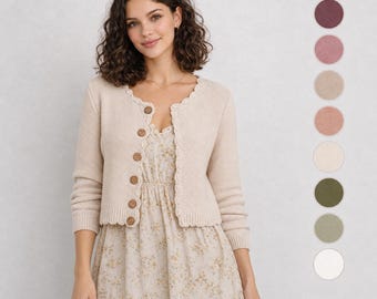 Sophia Knit Sweater | Cotton cardigan Sophia