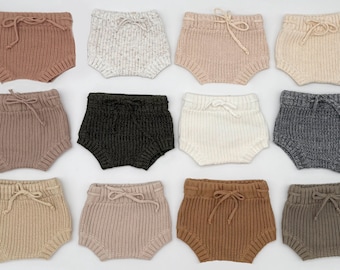 Cubrepañal de punto para bebé / BLOOMER ACANALADO