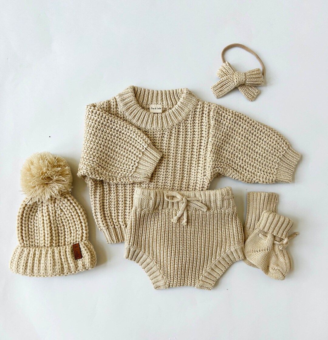 Newborn Knit 2 Piece Set in Sunny, 2 Color Sets Available
