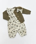 Baby Girl Cotton Floral Jumper Romper with Bow | OPTIONS| Jennifer VINTAGE Floral