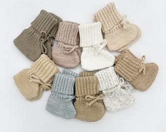 Gebreide gebreide baby-B00TIES-katoenen RUBRIEK-kousen