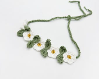 crochet floral headband bow matching cuddle and kind newborn doll photography