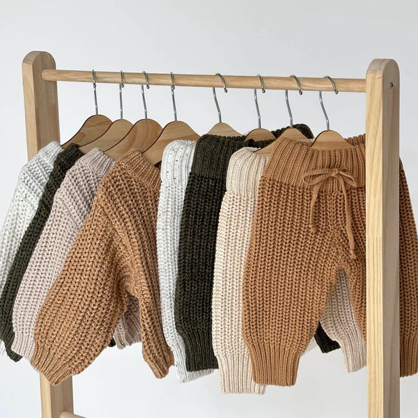 Baby Kids knitted outfit | Chunky Knit Sweater + Pants  | 2pc SET