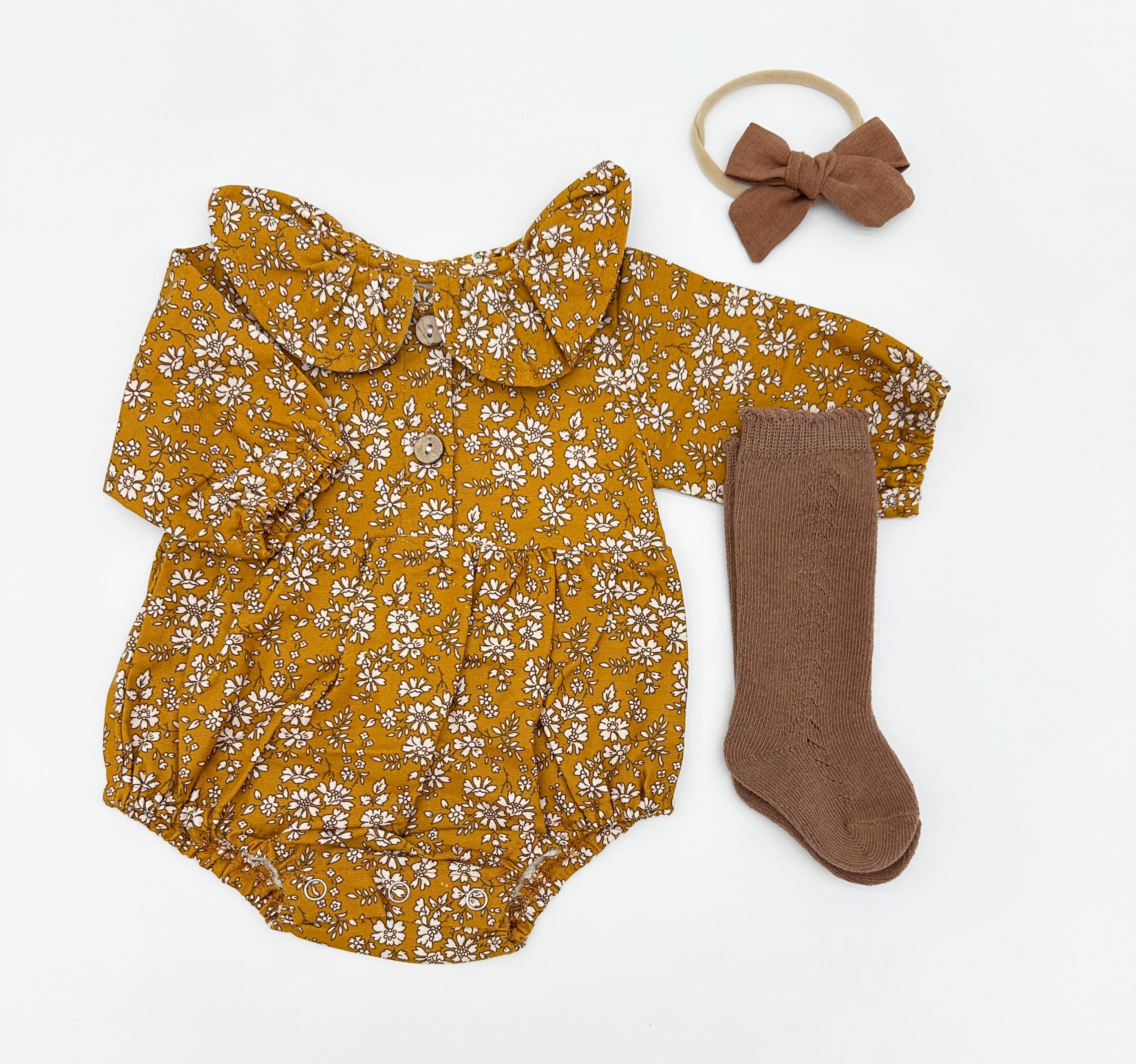 Baby Girl Romper In Blended Stuff main image 0