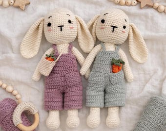 Crochet bunny Rabbit Easter Amigurumi | Violet and Henry