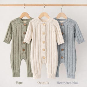 Baby Knit Jumper full buttoned newborn classic romper | MILO
