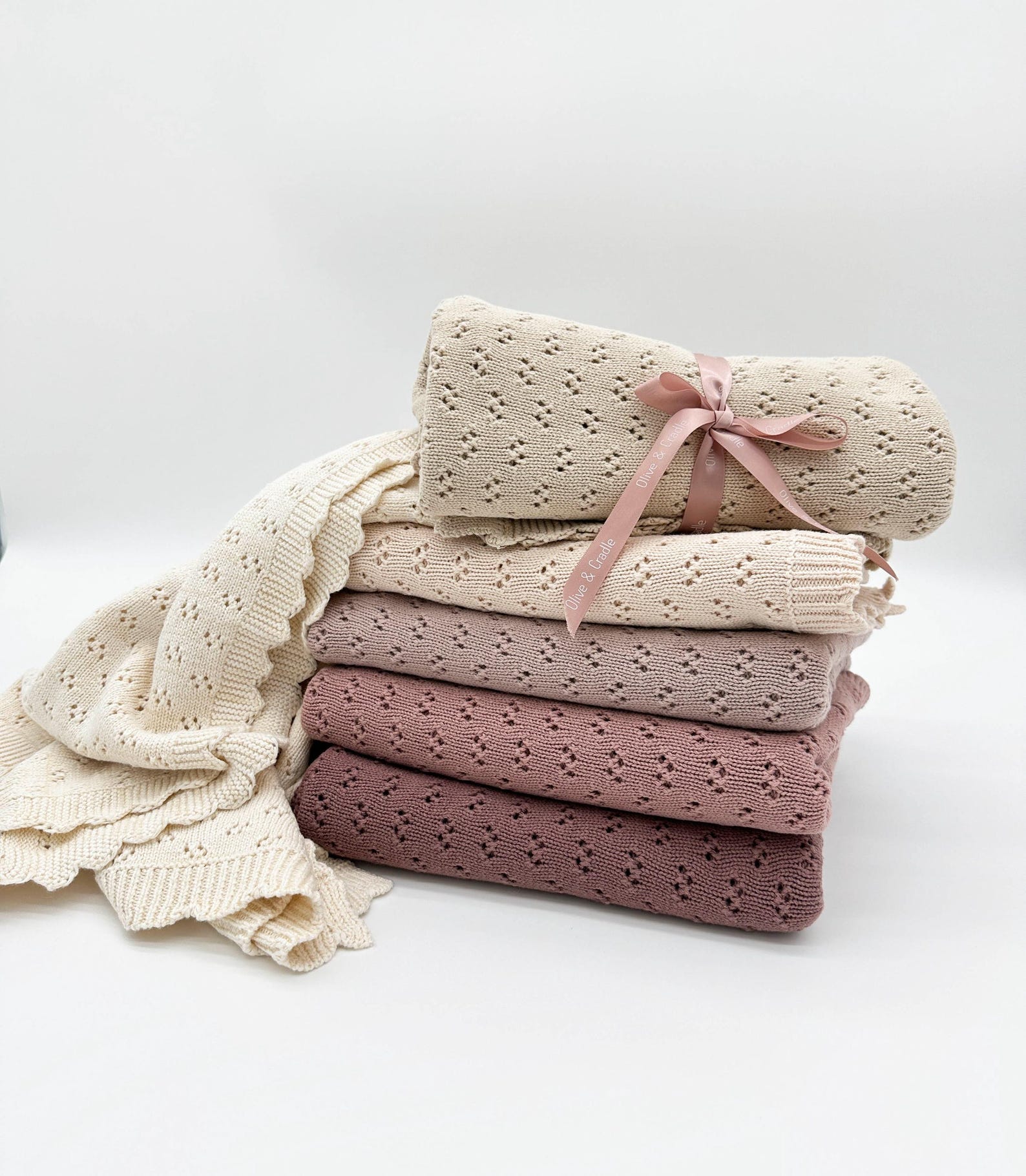 Cotton Knit Baby Blanket - Grace