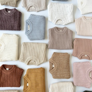 Chunky Knitted Adult Woman's Sweater | Braided Cotton Oversized LADIES Sweater
