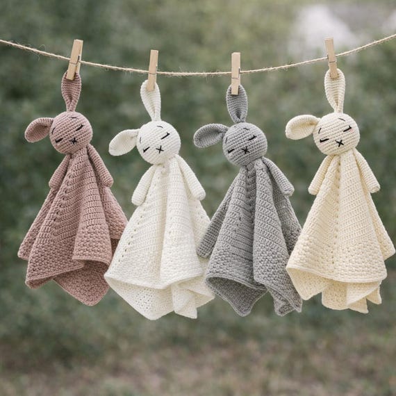 Crochet bunny Lovey Easter Amigurumi | Bunny Blanket