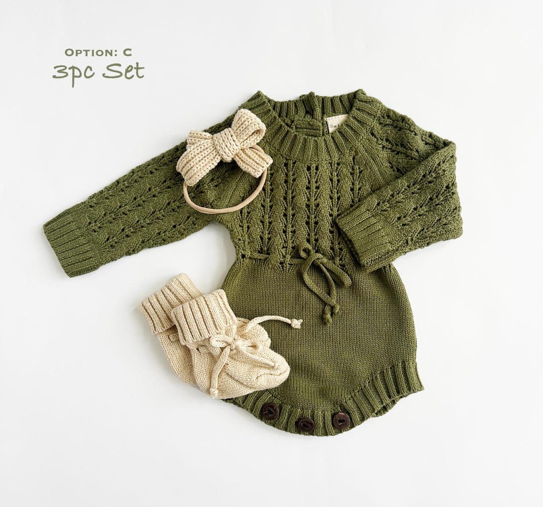 Girls L/S Knit Romper