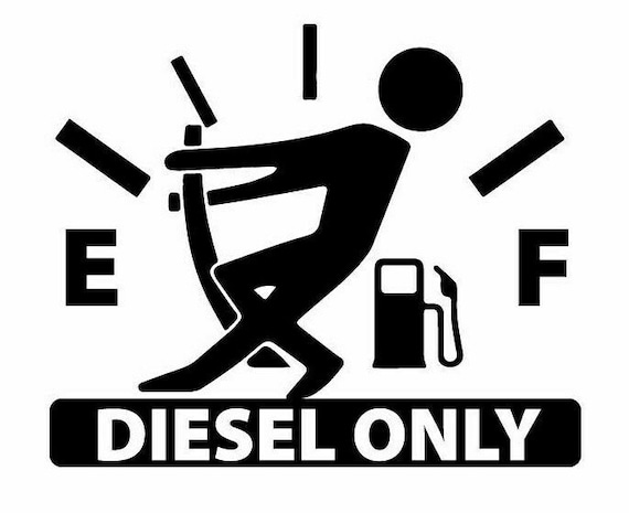 Empty Fuel Cap Diesel Sticker Decal Car Funny Bumper Sticker Jdm