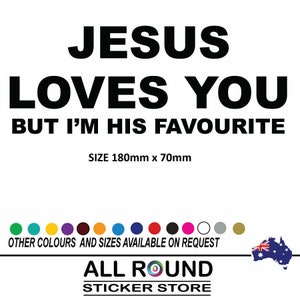 Jesus loves you sticker decal car window funny bumper sticker jdm