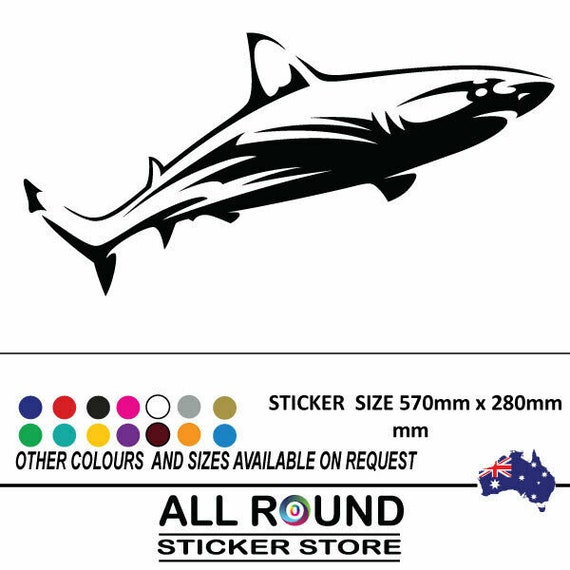 Large Shark Sticker Decals for Car, Rv Motorhome, 4x4, Boat