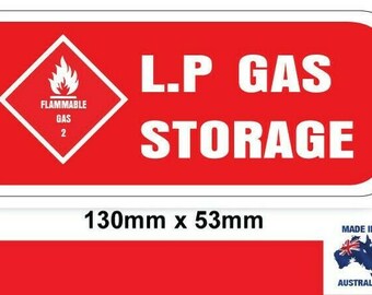 2 x lpg gas storage sticker decal