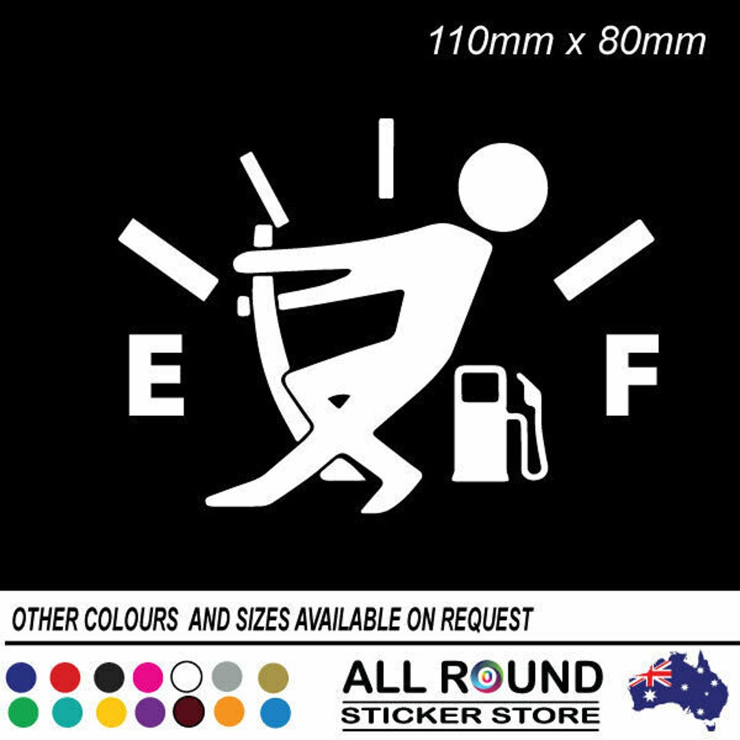 Empty Fuel Cap Sticker Decal Car Funny Bumper Sticker Jdm Etsy