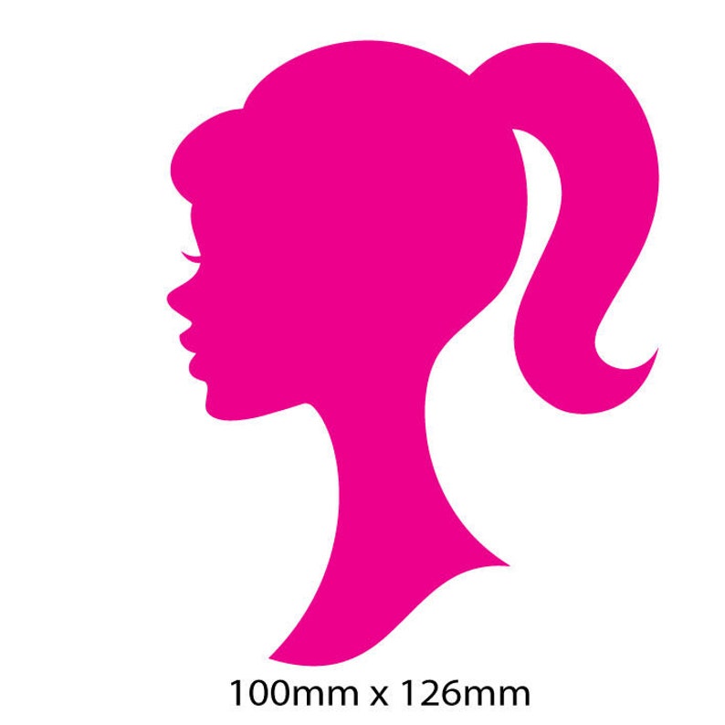 Barbie silueta cabeza pegatina 100mm x 126mm - Etsy España